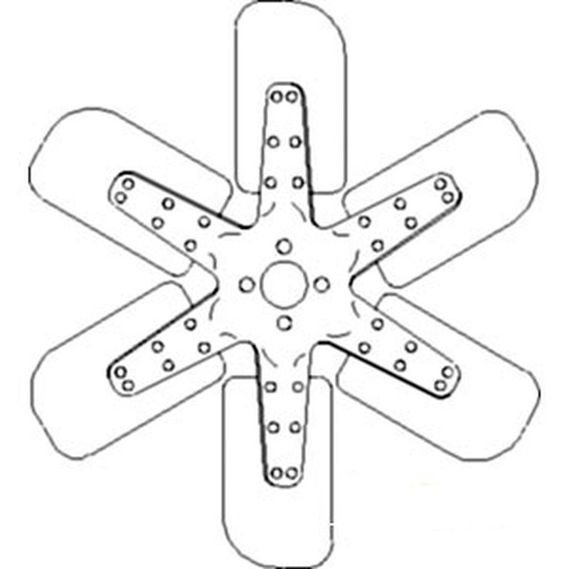 A173726 New 6 Blade Fan Fits Case-IH Tractor Models 544 656 664 706 2544 +