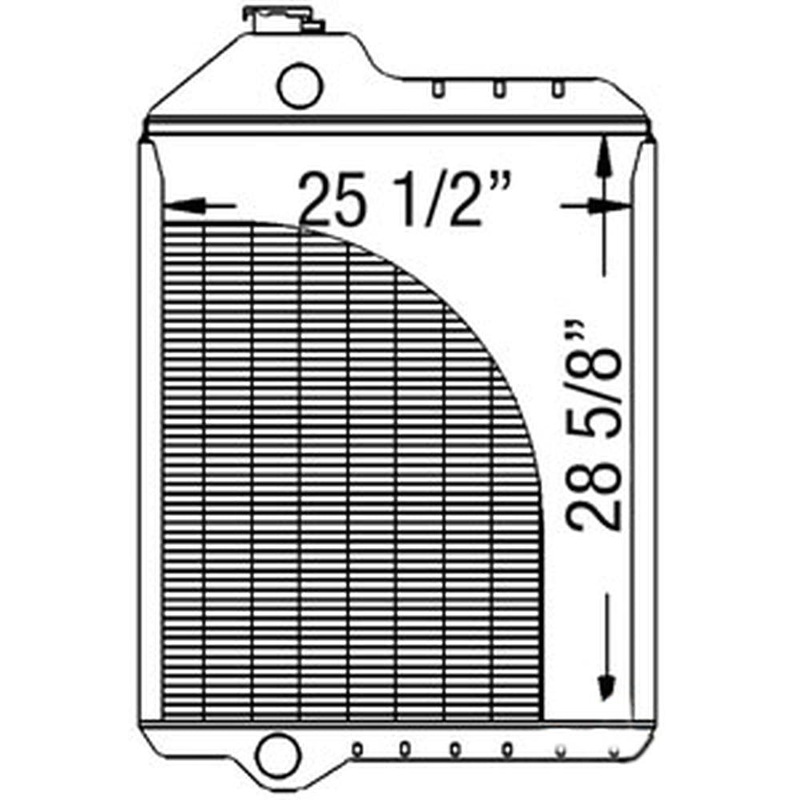 RE46314 Tractor Radiator Fits John Deere 4560, (4755, 4955, All s/n 010001-)
