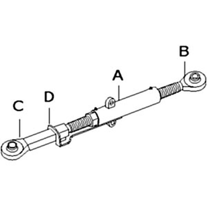 Top Link Assembly - Fits CAT 3 Fits John Deere 7610 7710 7800 7810 7200 7700 740