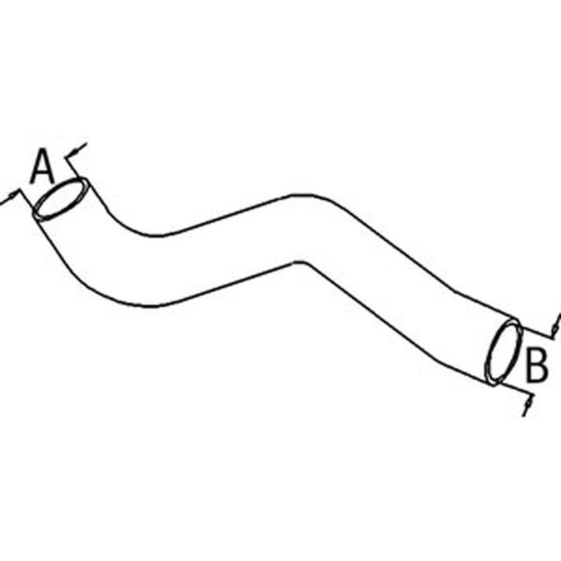 RE2973 New Upper Radiator Hose 2.062" Sm ID 2.125" Lrg ID Fits John Deere 4050 +