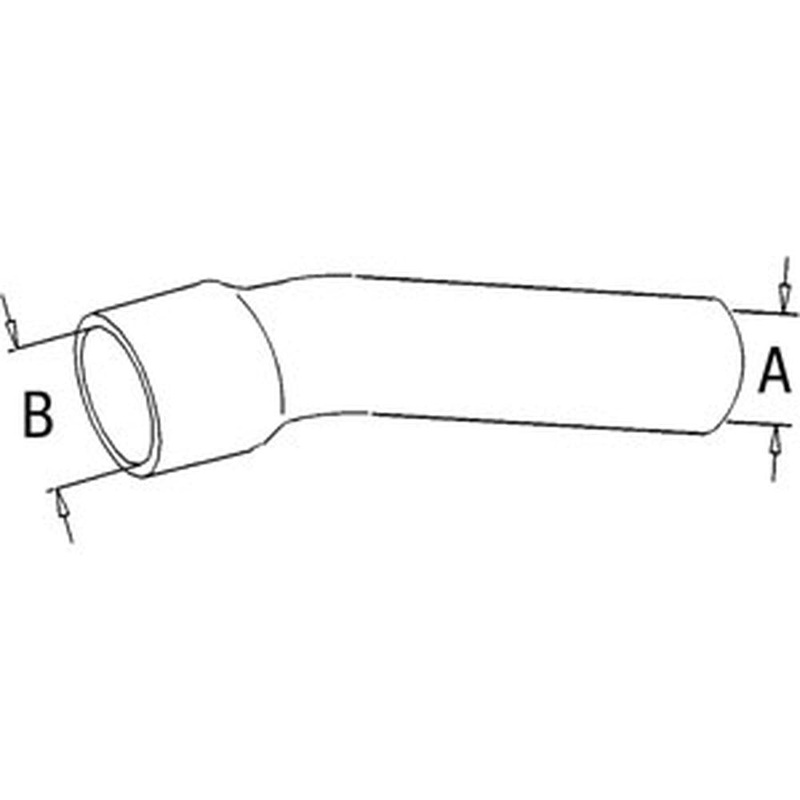 R46521 New Upper Radiator Hose 2" Smaller ID 2.25" Large ID Fits John Deere 4520