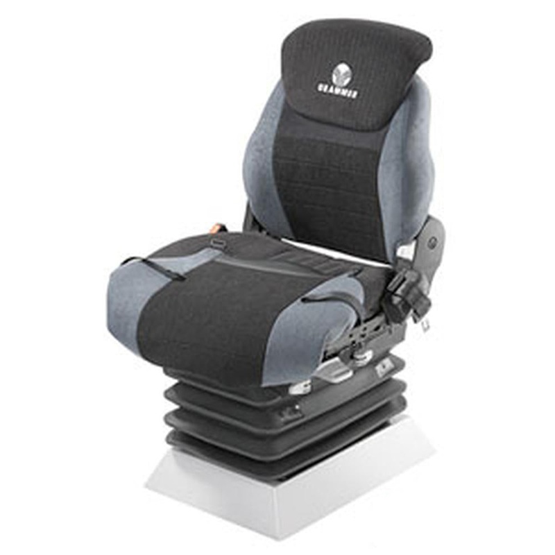 Universal 2 piece Grammer Protector Seat Cover Set-Gray & Black Cloth
