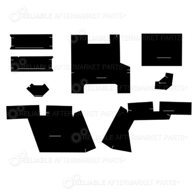 New 6 Piece Black Cab Kit w/ Headliner Fits Case-IH Tractor Models 2090 +