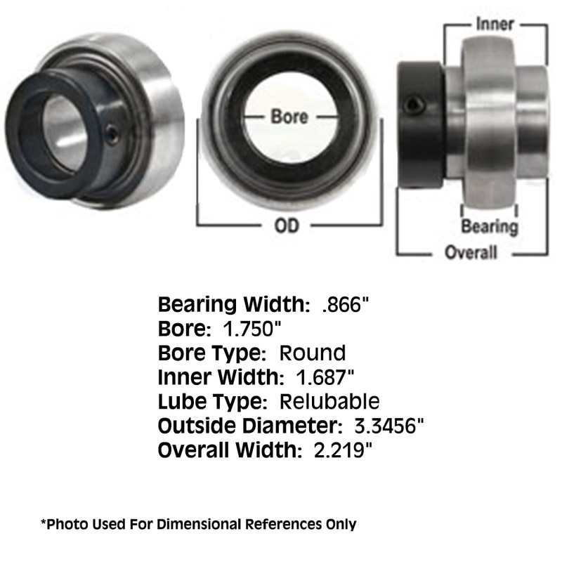 Fits JD9305 New ReLubri Fits CATable Spherical Ball Bearing w/Collar Fits John D