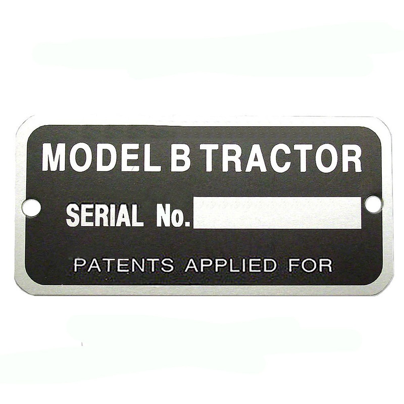 Fits JDS723 Tag w/ Rivets Fits John Deere Tractor B Serial Number