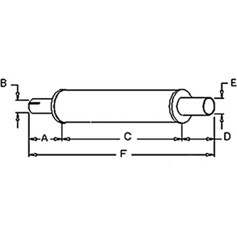 Muffler Fits Case IH G45287 430 530 600 Gas and Diesel Engines