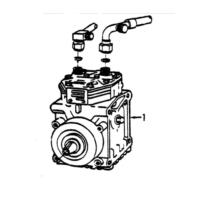 D7NN19D623A AC Compressor Fits Ford New Holland Tractor 530A 550 555 5600 5