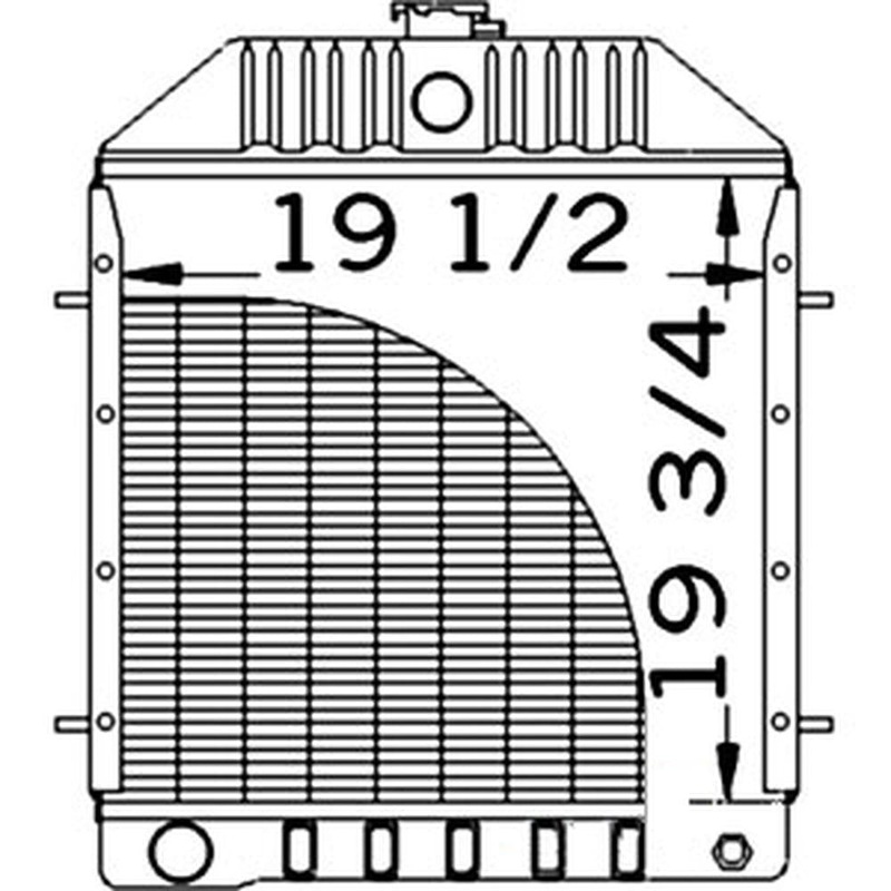D81055 Radiator Fits Case-IH Backhoe Models 480D 480LL 580 Super D 580D 584D 585