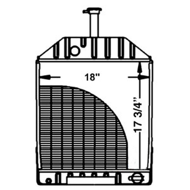 E0NN8005EA15L Radiator 17 13/16 X 17 3/8 X 2 11/16 Fits Ford New Holland 55