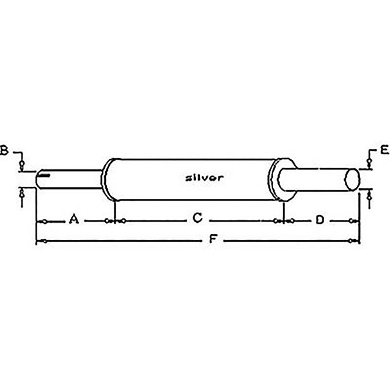 Muffler 35" Long OD 1 7/8" ID Fits Ford NH Tractor Major FO DKN5230C