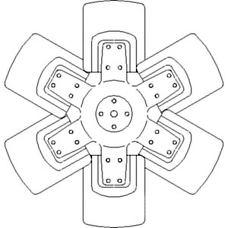 D5NN8600G Fits Ford New Holland 6 Blade Fan TW10 TW20 TW30 9700 0.625"