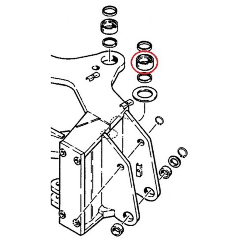D135556 Swing Frame to Tower Bushing Lower Fits Case 580K 580SK