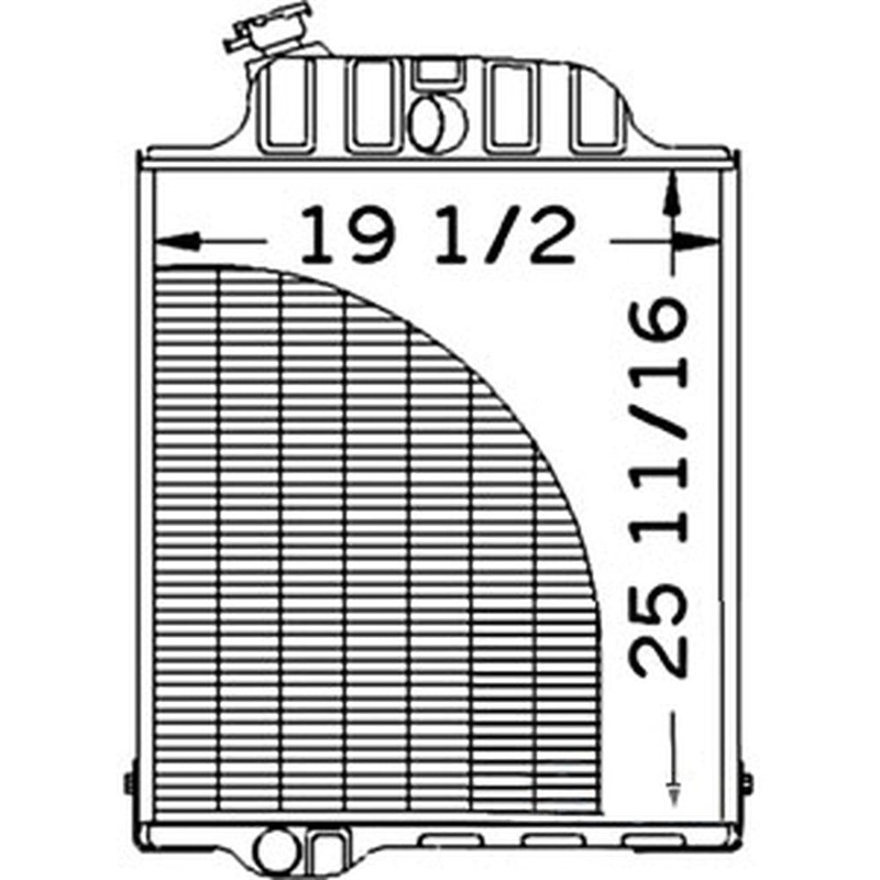 AR61880 New Radiator w/o AC Fits John Deere Tractor 4230
