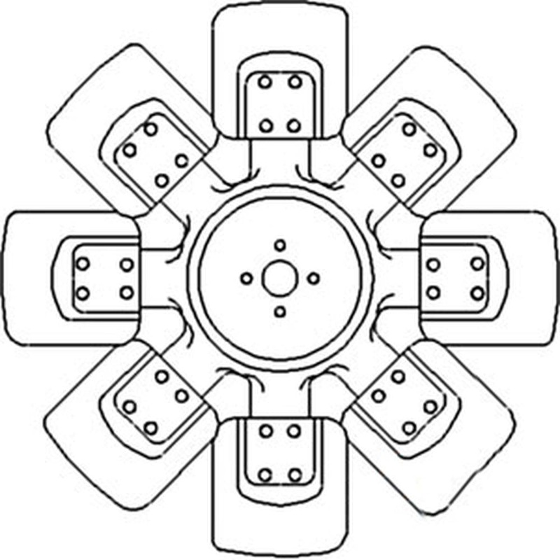 AR85892 New 8 Blade Fan Fits John Deere 4240 4350 4430 4440 4630 440BV 440D +