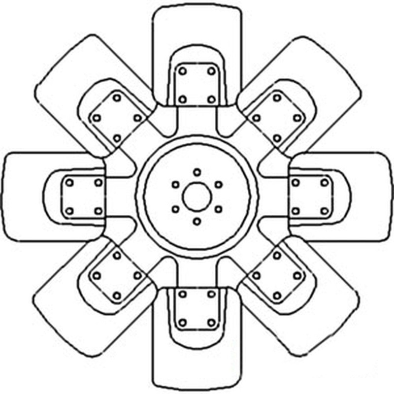 Fits John Deere Parts FAN 8 BLADE AR85893 4640, 4840