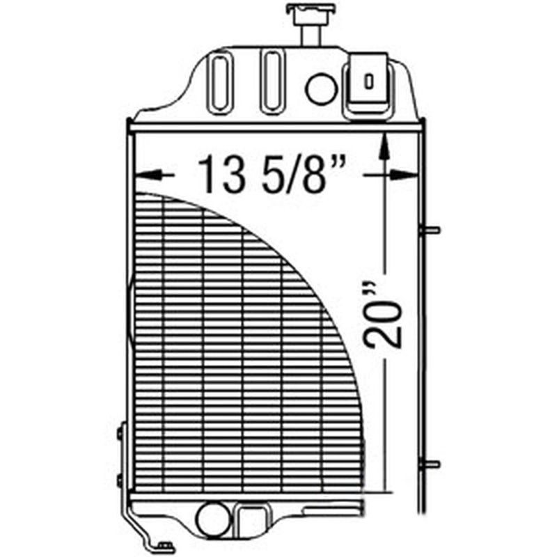 Tractor Radiator Fits John Deere 2440 2640 AR90945 AR90947