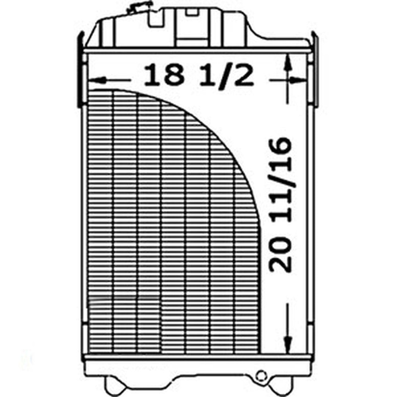 AL56372 Tractor Radiator Fits John Deere 2250 2355 2450 2555 2650