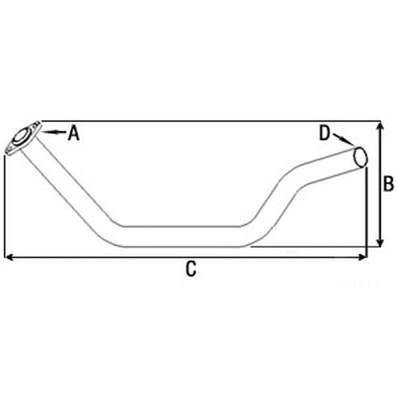AB1526R Exhaust Pipe Fits John Deere Tractor B