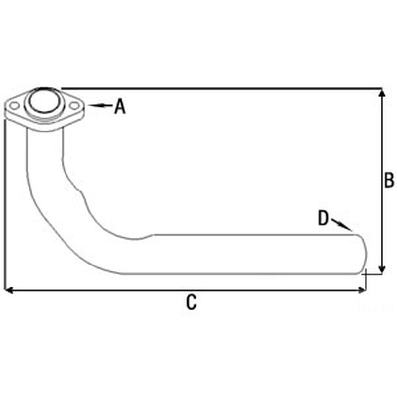 Exhaust Pipe Short Frame Fits John Deere Unstyled B