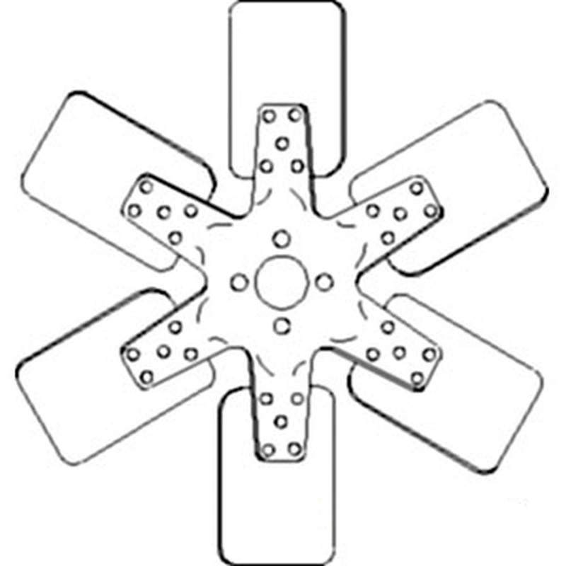 A173728 New 6 Blade Fan Fits Case IH 2806 2856 806 856 2.195" Pilot Hole