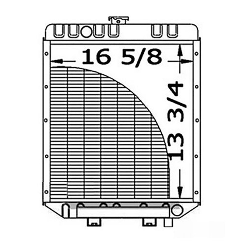 A173836 Fits Case Skid Loader Radiator 1818 1825 w/ Diesel Motor S/N  JAF009
