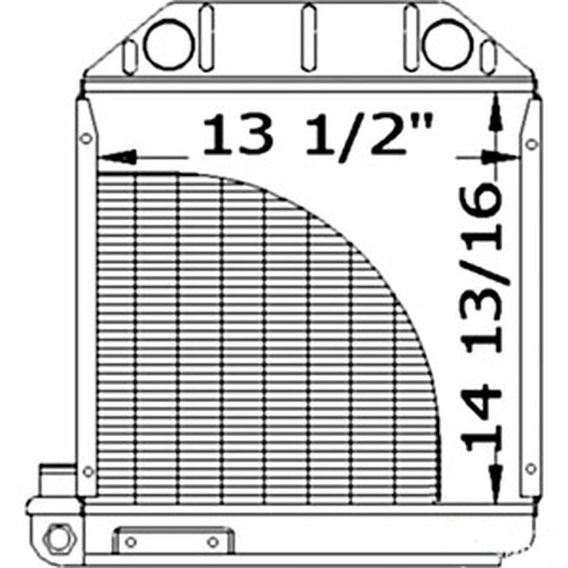 957E8005 Radiator Fits Ford New Holland Dexta Tractor 13.5" Wide 3 Rows of