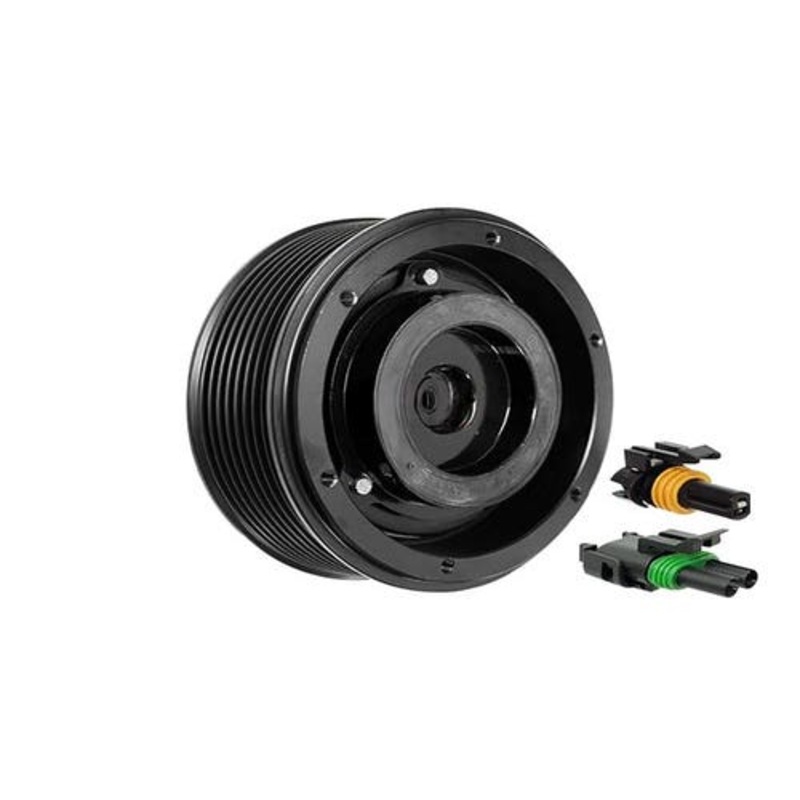 Complete Clutch Kit with Hub Pulley Coil and Dust Cover fits John Deere 5520 5725 850J 444H 444J 444K 524K 544J 544K 624K 644J 644K 724K 744K RE52508
