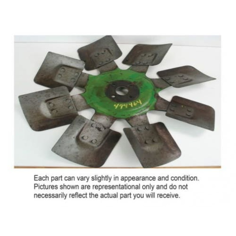 Used Cooling Fan - 8 Blade fits John Deere 4240 4240S 4350 4430 4440 4630 440C 448D 540B 540D 548D 670A 670B 672A 672B 693B 770 770A 770B 772A AR85892