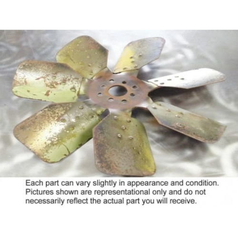 Used Cooling Fan - 6 or 7 Blade fits John Deere 210C 310A 401B 401C 401D 410 480C 482C 500C 510 570 570A 401C 401D 500C 510 480C 482C 570A AT170040