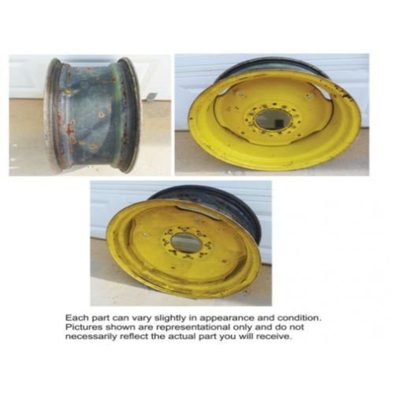 Used 10" x 24" 8 Bolt Rim fits John Deere 6620 7720 8820 9400 9410 9450 9500 9510 9550 9600 9610 9650 9660 AH117662 AH80912 AH110783