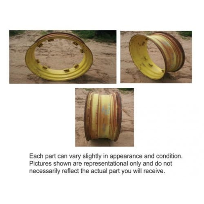 Used 15" X 38" 8 Channel Rear Rim fits John Deere 2555 2755 2955 3155 3055 3255 6200 6300 6400 AL66173