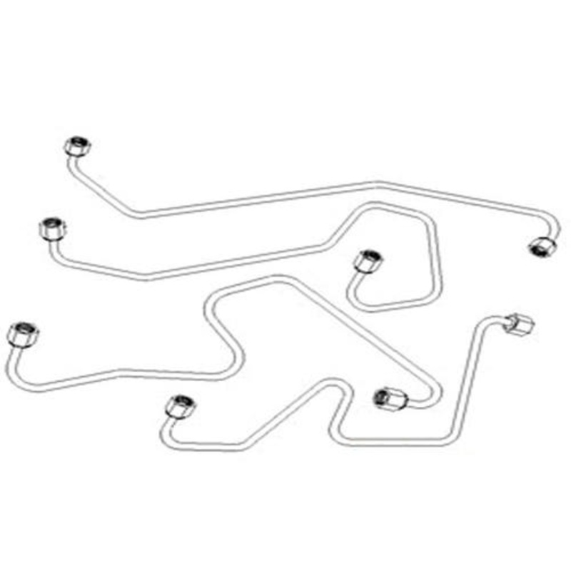Injection Line Set - 4 Cylinder Ford, New Holland fits Ford 256 5000 5100 5200 D2NN9A558A D2NN9A555A D2NN9A556A D2NN9A557A