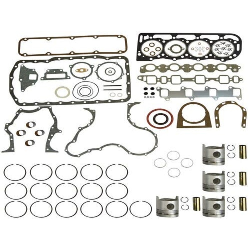 Engine Rebuild Kit - Less Bearings - .030" Oversize Pistons fits Ford 750 755 7500 A62 BSD442T 256T 750 755 7000 7100 7200 7500 7600 7700 A62