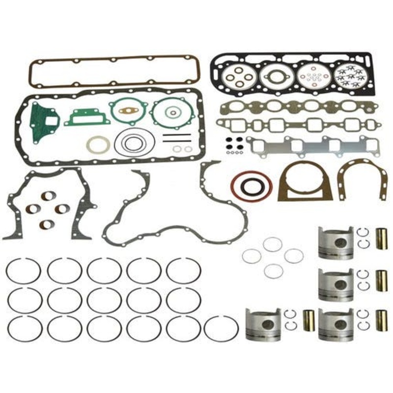 Engine Rebuild Kit - Less Bearings - .030" Oversize Pistons fits Ford BSD444 268 6600 6610 6700 6710