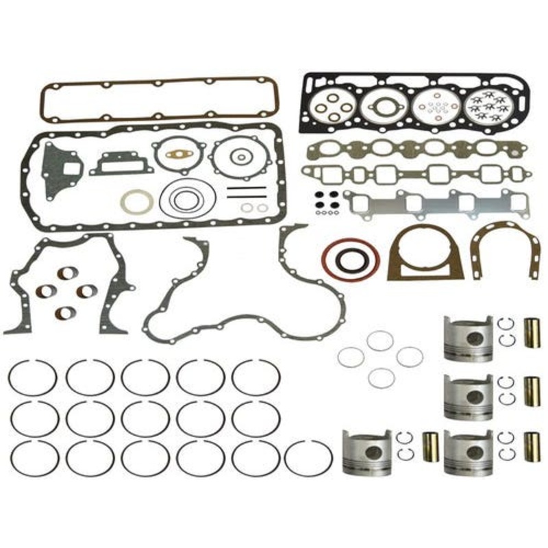 Engine Rebuild Kit - Less Bearings - .040" Oversize Pistons fits Ford 750 755 7500 A62 BSD442T 256T 750 755 7000 7100 7200 7500 7600 7700 A62