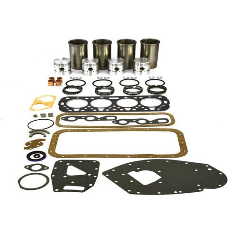 Engine Rebuild Kit - Less Bearings - Flat Top Pistons fits International C113 Super C 100 200 C Super A