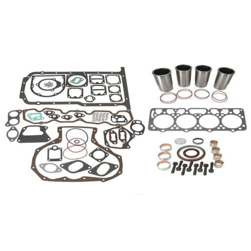 Engine Rebuild Kit - Less Bearings - High Compression Pistons - Early fits John Deere 270 500A 500 254 270 3010 3020 500A 500