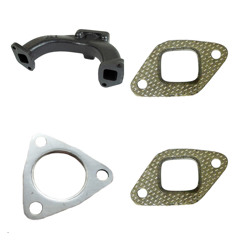 72098614 Exhaust Manifold w/ Elbow & Gaskets Fits Massey Ferguson