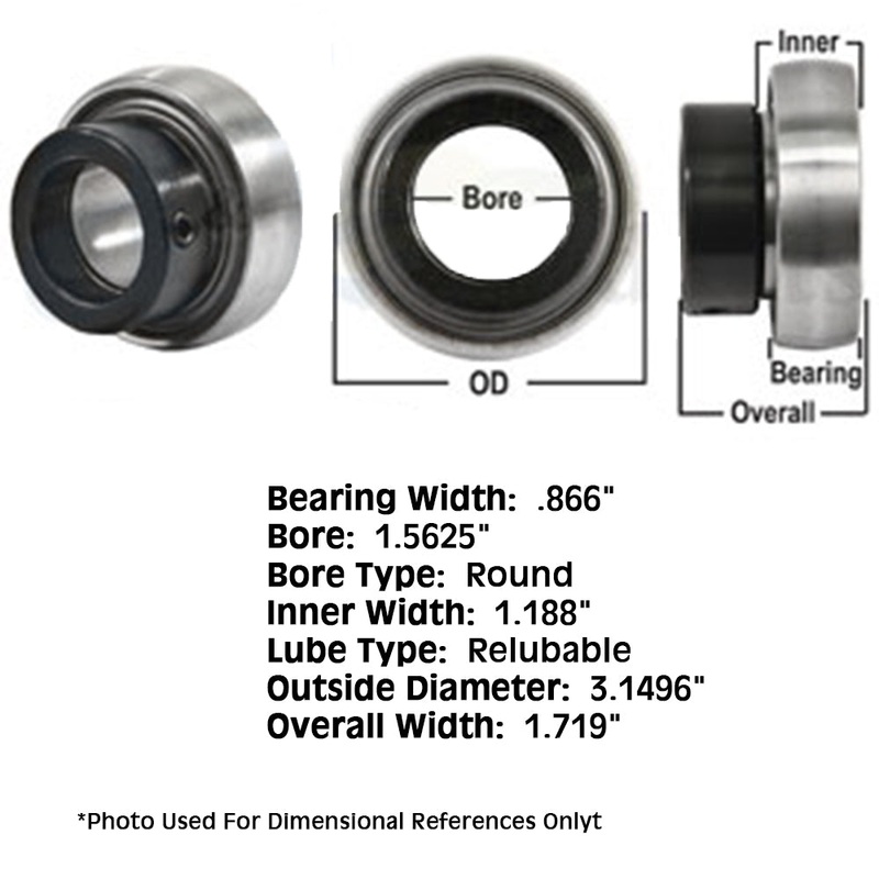 Fits JD8598 Tractor Re-Lubri Fits CATable Spherical Ball Bearing w/ Collar NPS10
