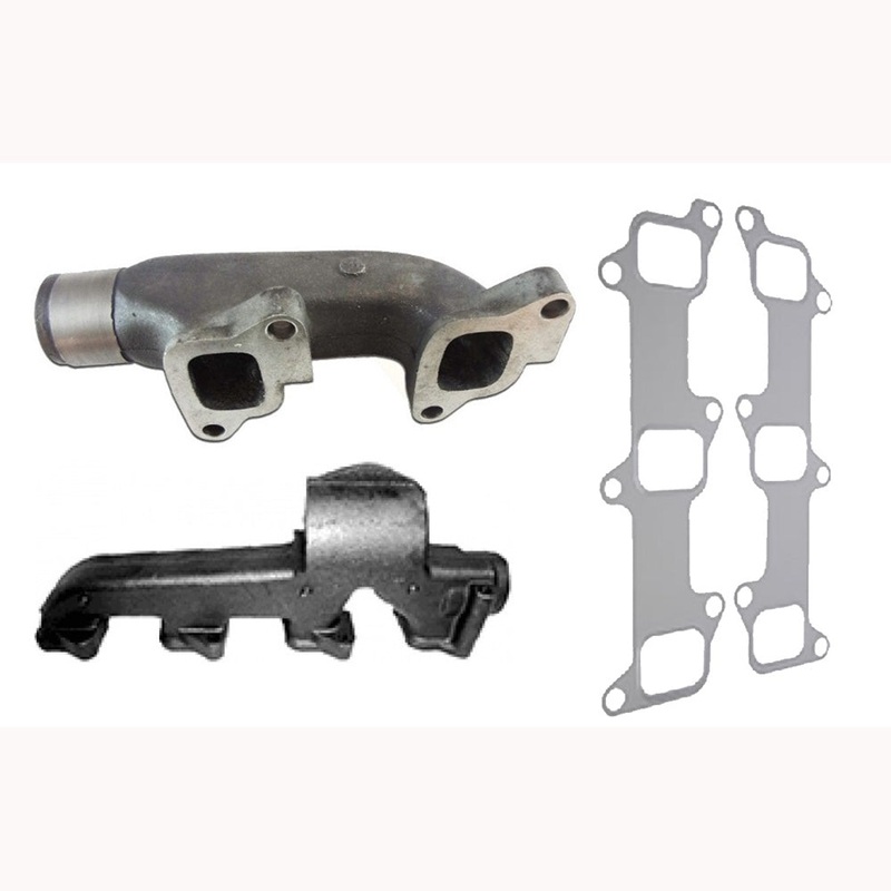 2 Front & Rear Exhaust Manifold w Gaskets Fits Ford 7810 7910 8210 8530 8700 970