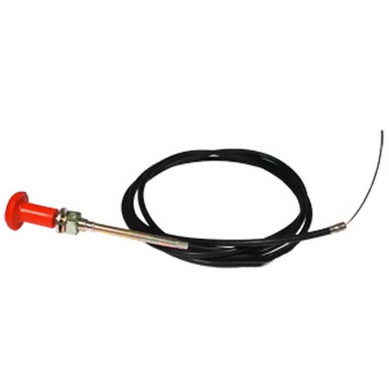 47V1534 Universal Fit 82" Long Round Red Handle Pull to Stop Cable
