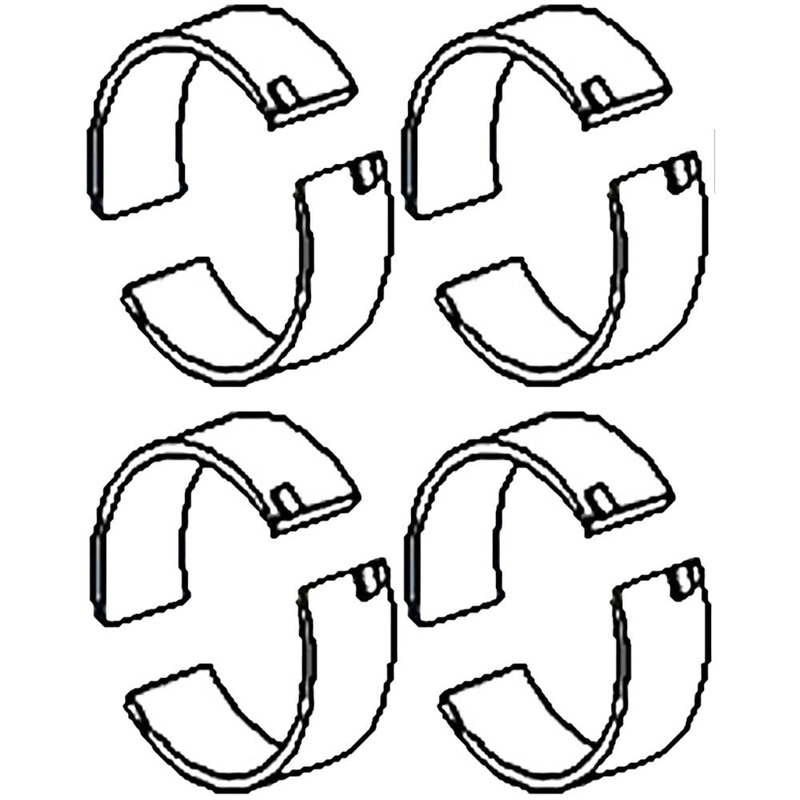 70223625 4 Pack of (.020") Connecting Rod Bearings Fits Allis Chalmers WC +