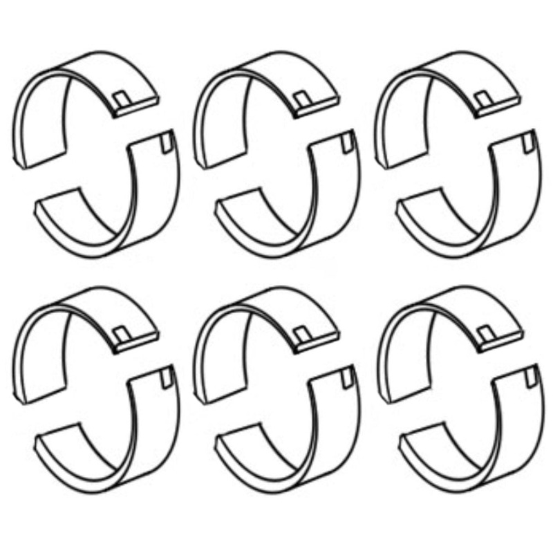 74007740 Six New Connecting Rod Bearings .010" Fits Allis Chalmers 180 185 190