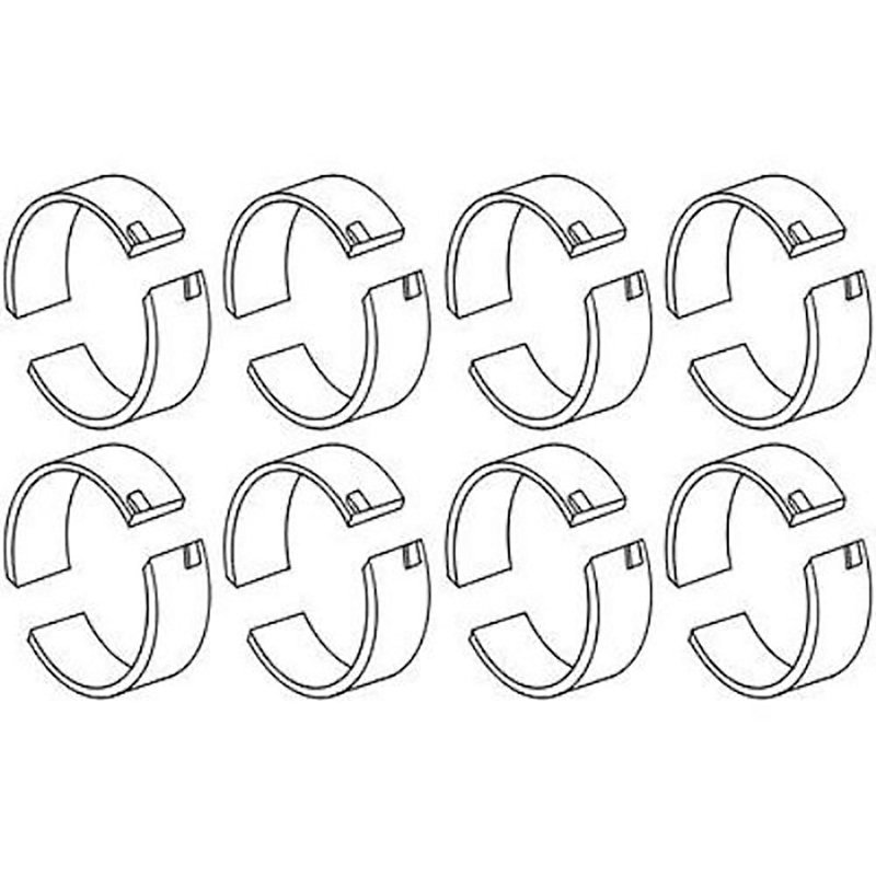 9N6211A Set of (8) STD Connecting Rod Bearings Fits Ford New Holland 2N 8N
