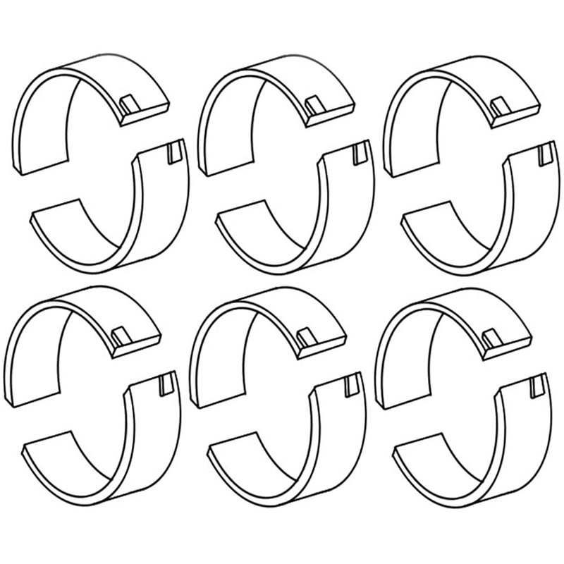 CRB336-20 New Set of 6 Connecting Rod Bearings Fits Case-IH Tractor Models