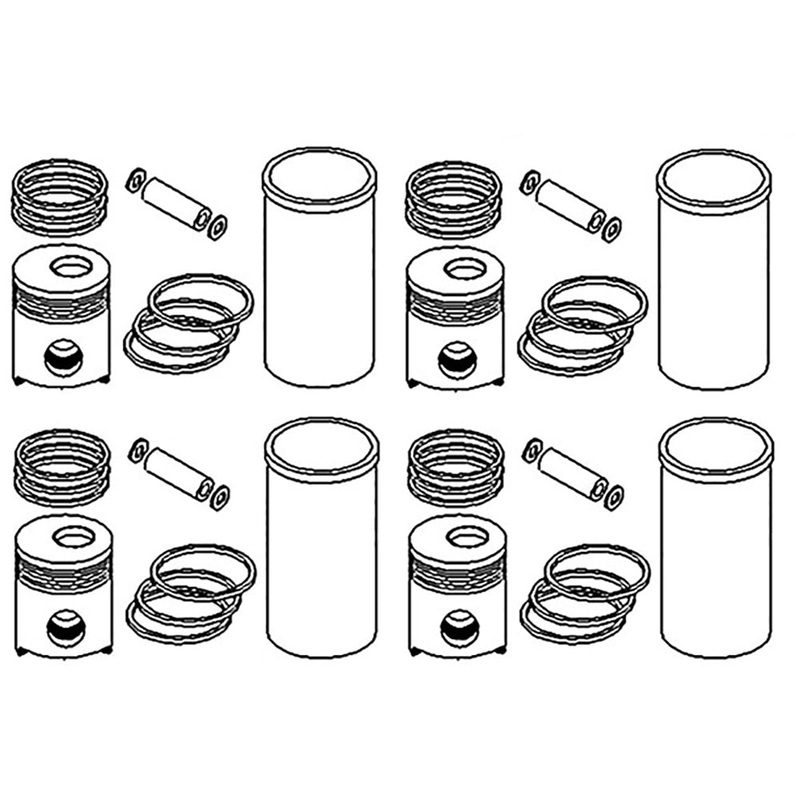 SK267 PIston Liner Sleeve Set Fits FARMALL Fits International Harvester M MV O6