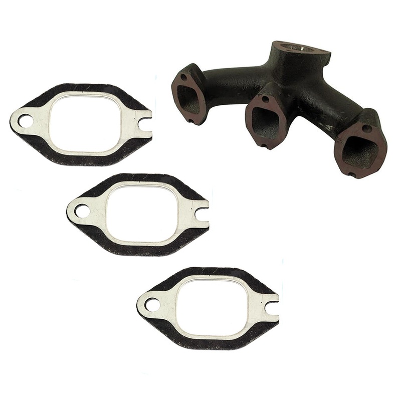 4607842 Exhaust Manifold w Gaskets Fits Ford NH 3010S 3435 3830 3935 4010S 4030